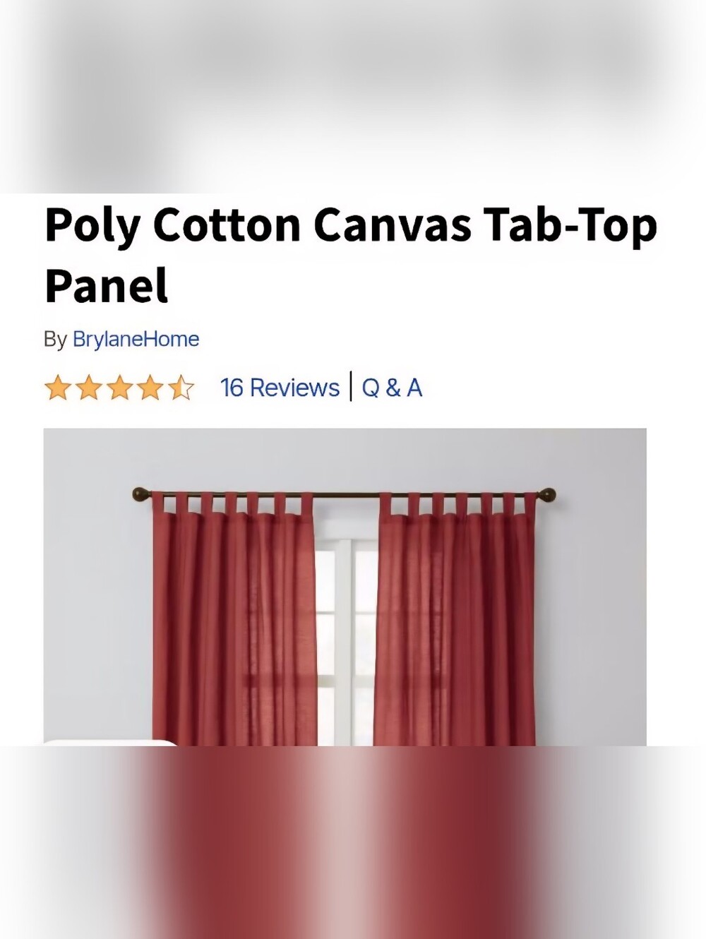 Canvas Top Tab Single Panel For Window